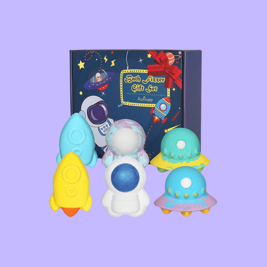 A view of a set of Aofmee Space-Themed Bath Bombs