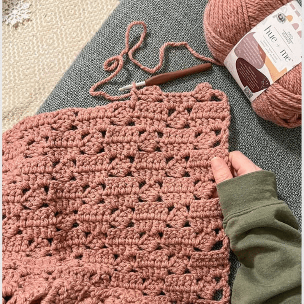 Blanket knitting with Lion Brand Yarn Wool-Ease Yarn