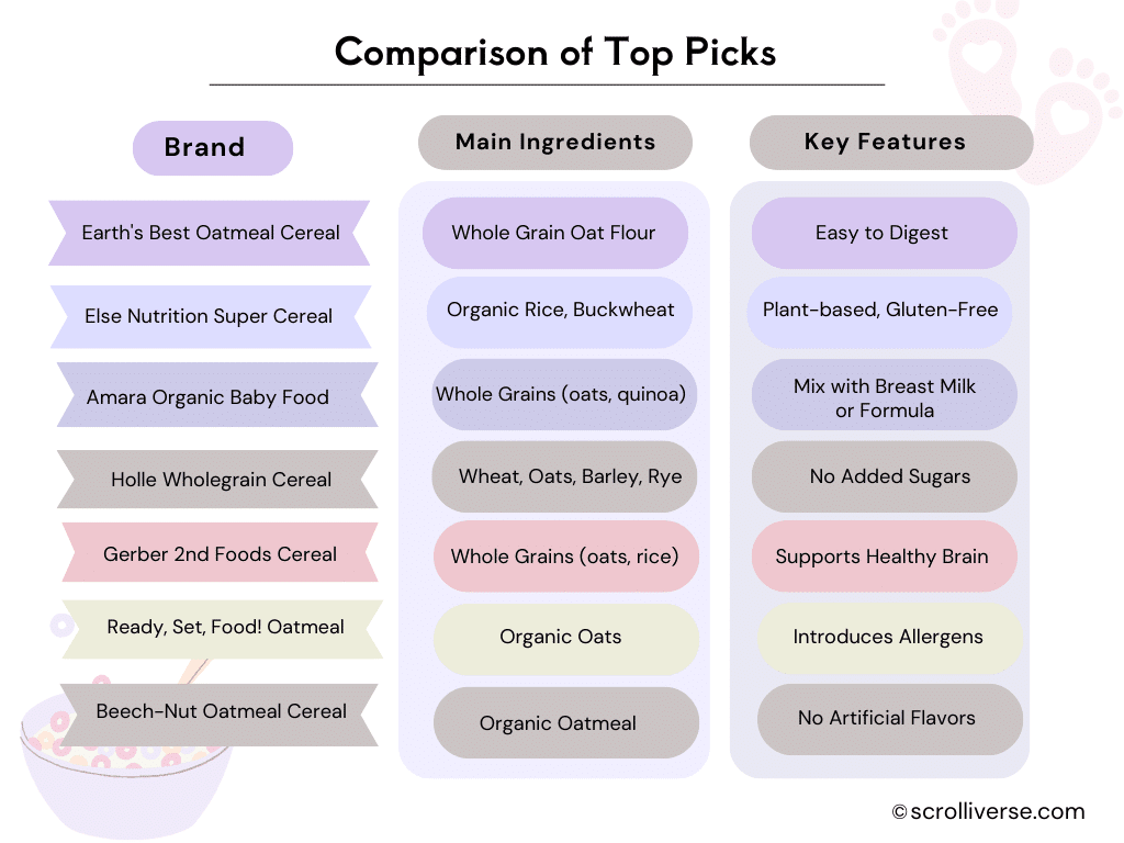 Comparison of Top Picks Infographic