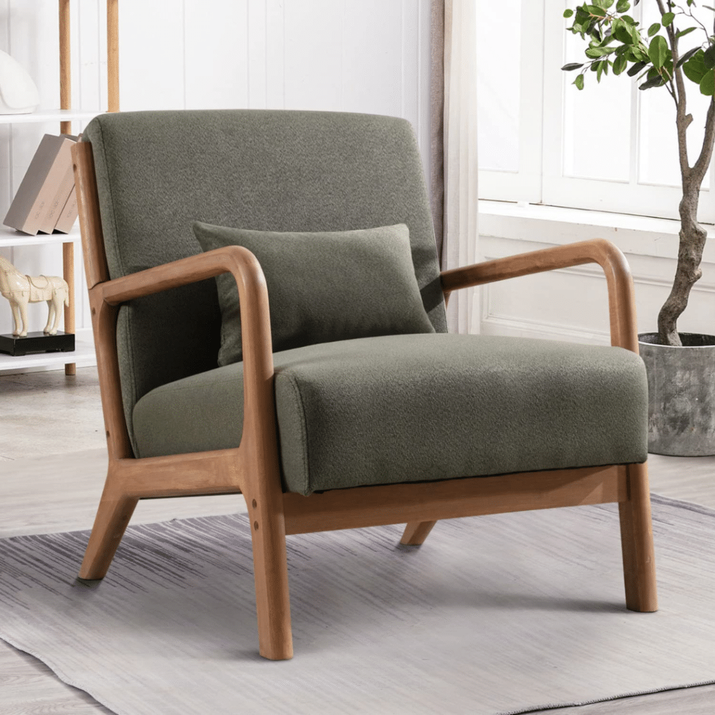 A view of INZOY Mid Century Modern Accent Chair