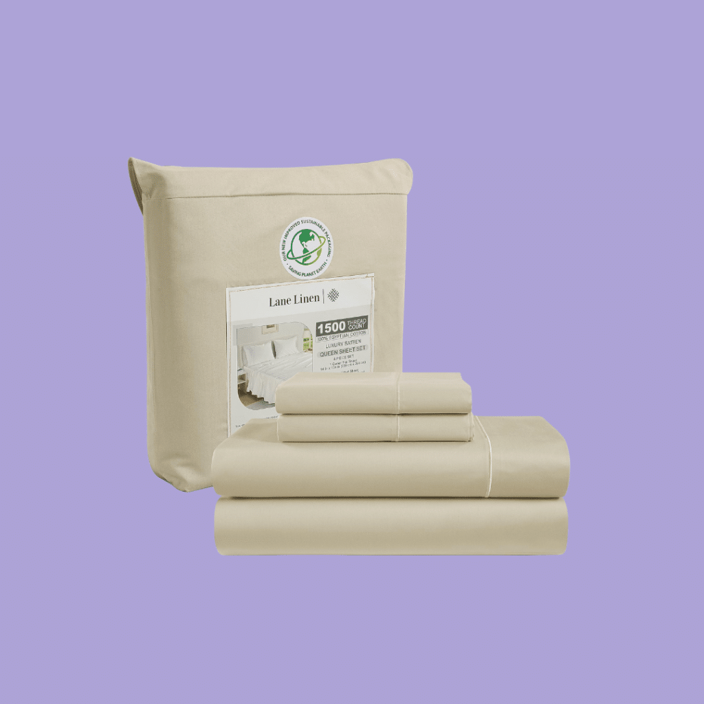 A view of LANE LINEN Luxury Egyptian Cotton Sheet