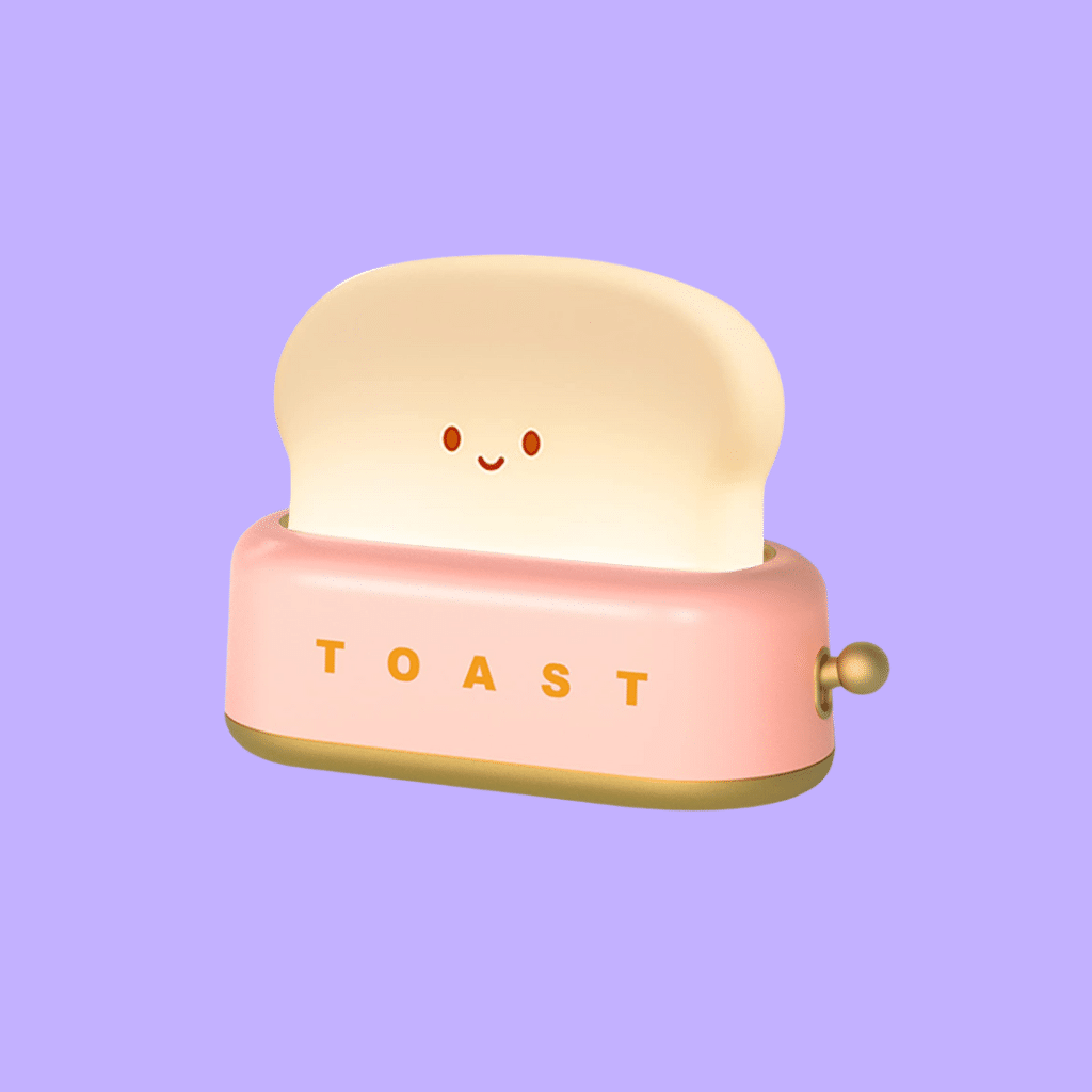A view of QANYI Cute Toast Bread LED Night Light