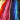 A view of colorful silk sheets