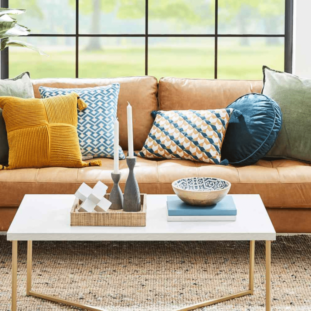 A view of various types of accent pillows
