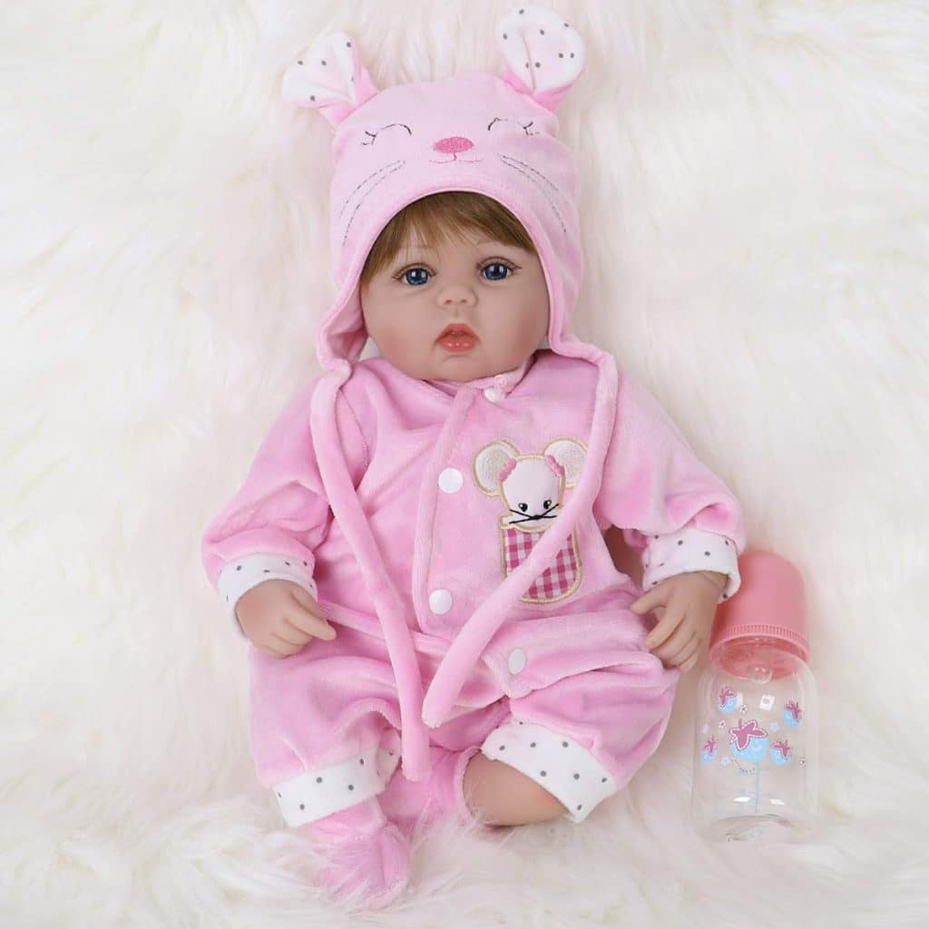 ENADOLL Reborn Baby Doll​ on a furry background