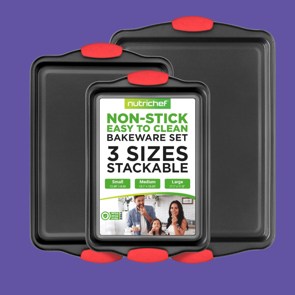 NutriChef Piece Nonstick Kitchen Oven Baking Pans