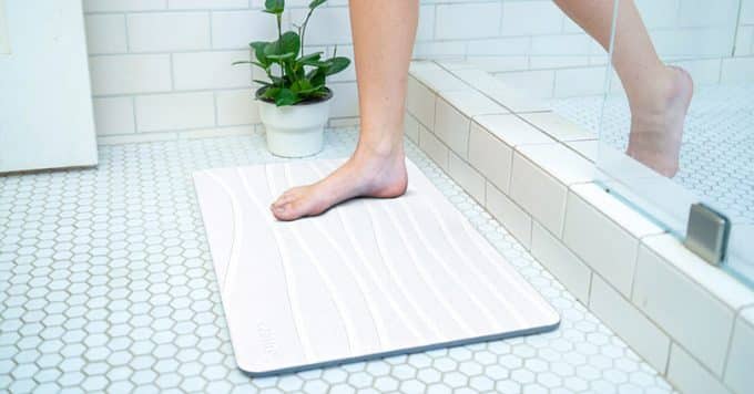 Rollout Bathroom Stone Mats for Quick Absorbency