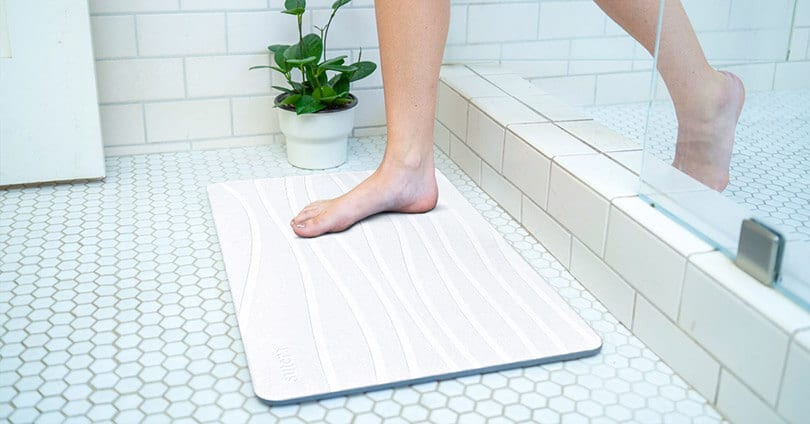 Rollout Bathroom Stone Mats for Quick Absorbency