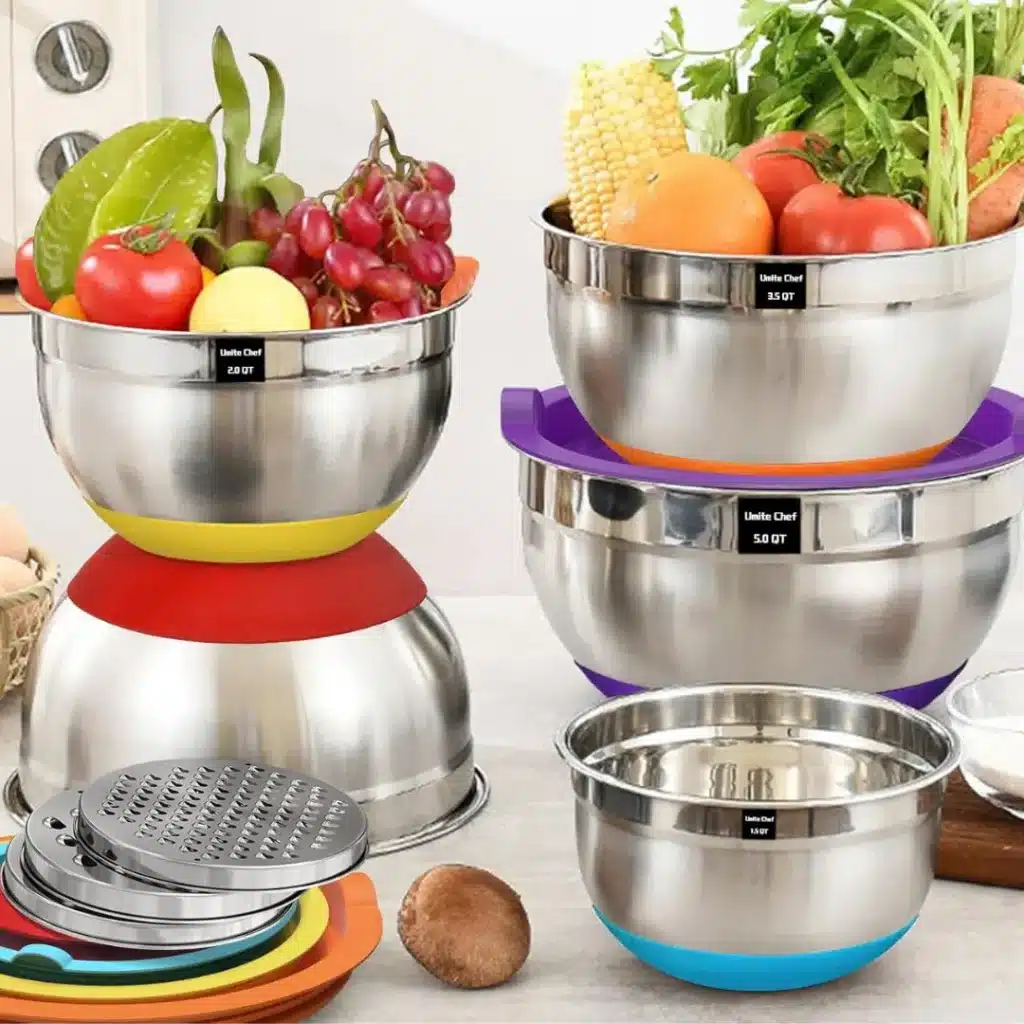 Umite Chef Mixing Bowls with Airtight Lids Set png