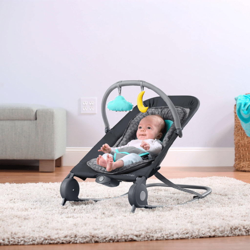 baby lying in Summer Infant in Bouncer Rocker Duo