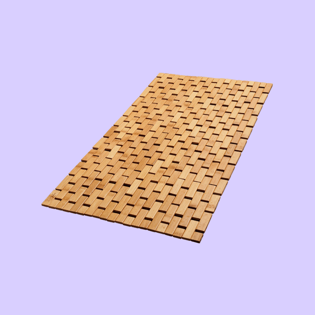 A view of ZPirates Foldable Bamboo Bath Mat