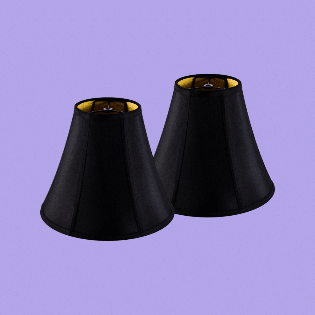 A view of the GO SO Black Bell Lamp Shades