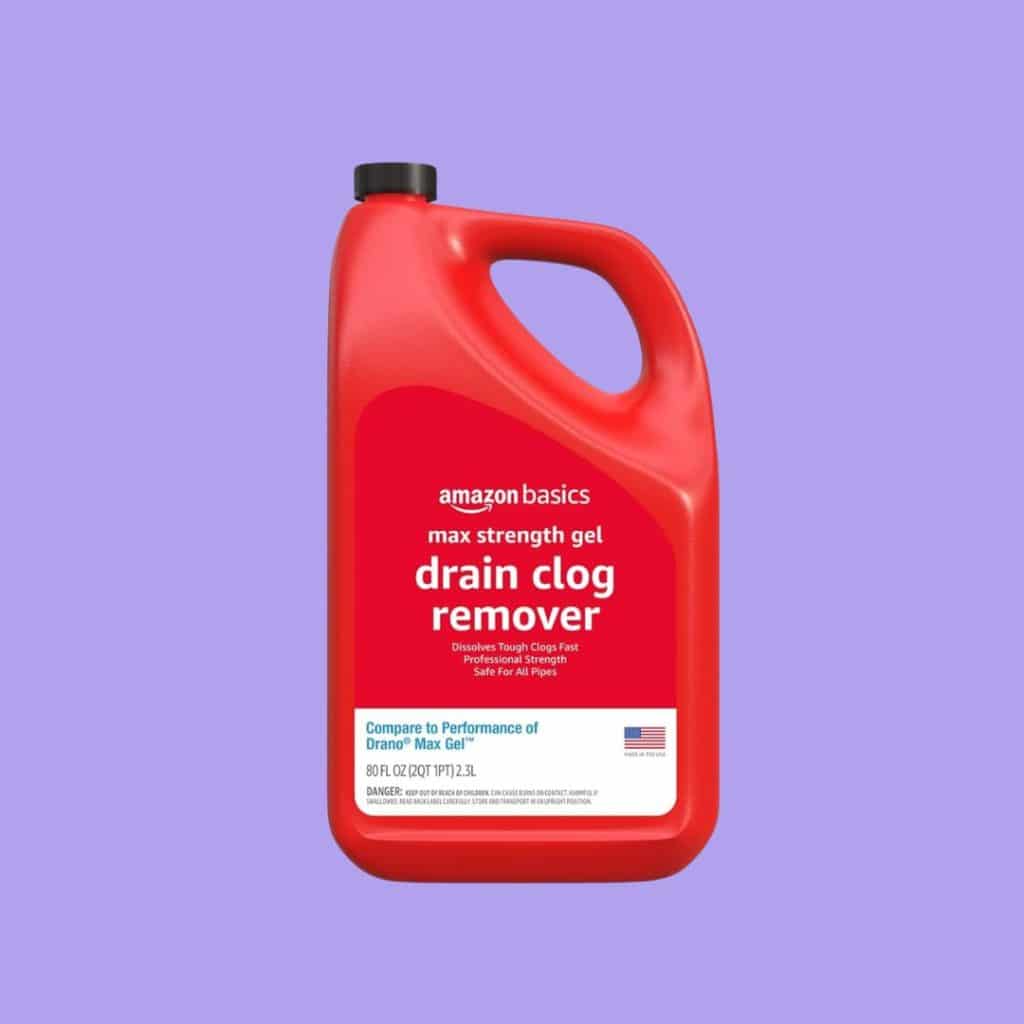 A view of Amazon Basics Max Strength Drain Cleaner Gel