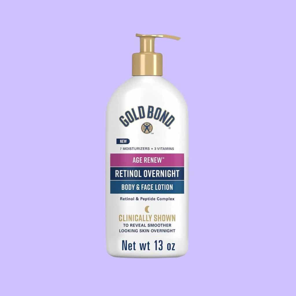 A view of Gold Bond Age Renew Retinol Lotion