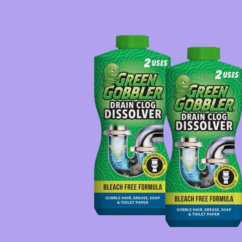 A view of Green Gobbler Liquid Hair Drain Cleaner