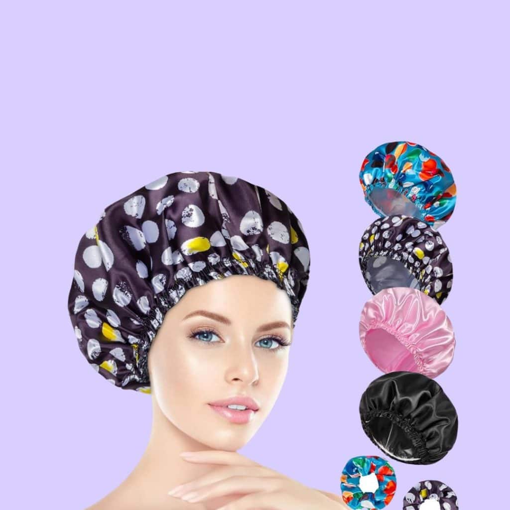A view of Happtiger Shower Cap Set