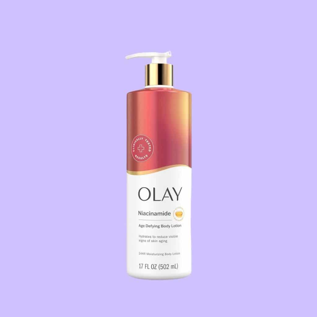 A view of Olay Body Lotion Age Defying Hydrating for Women