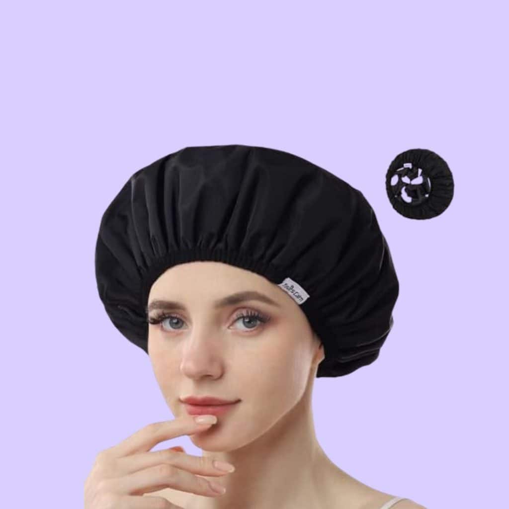 A view of Years Calm Reusable Shower Cap