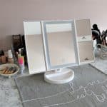 Trifold Makeup Mirror with LED for Glam Lighting