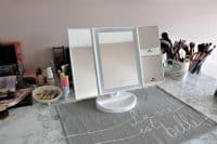 Trifold Makeup Mirror with LED for Glam Lighting