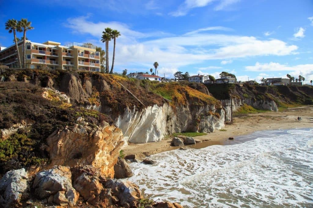 california beach in winter season