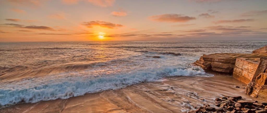 sunset at california s beach