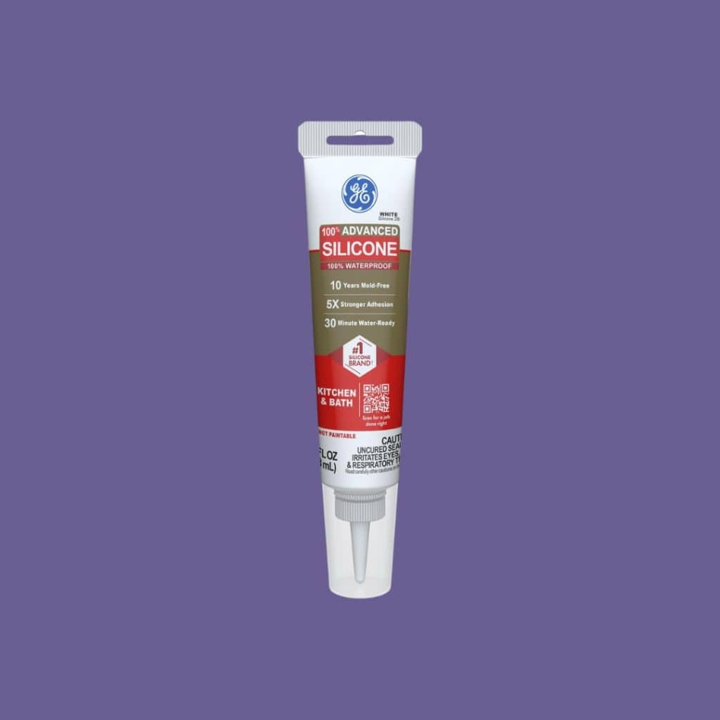 A view of GE Advanced Silicone Caulk