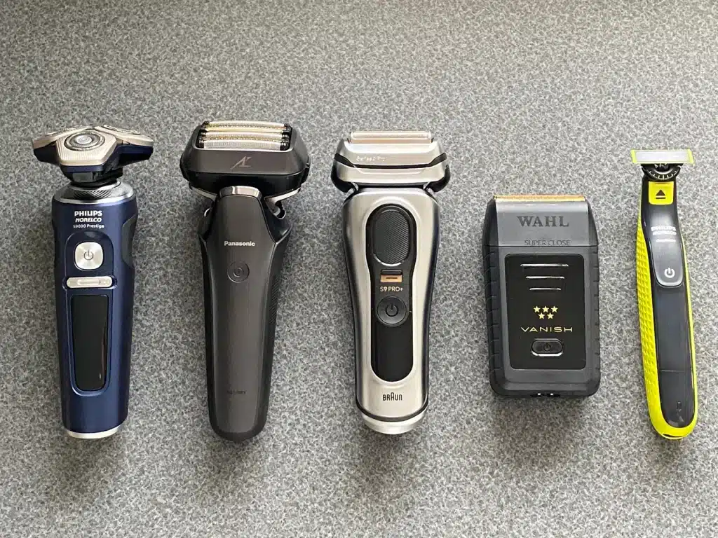A view of electric shavers