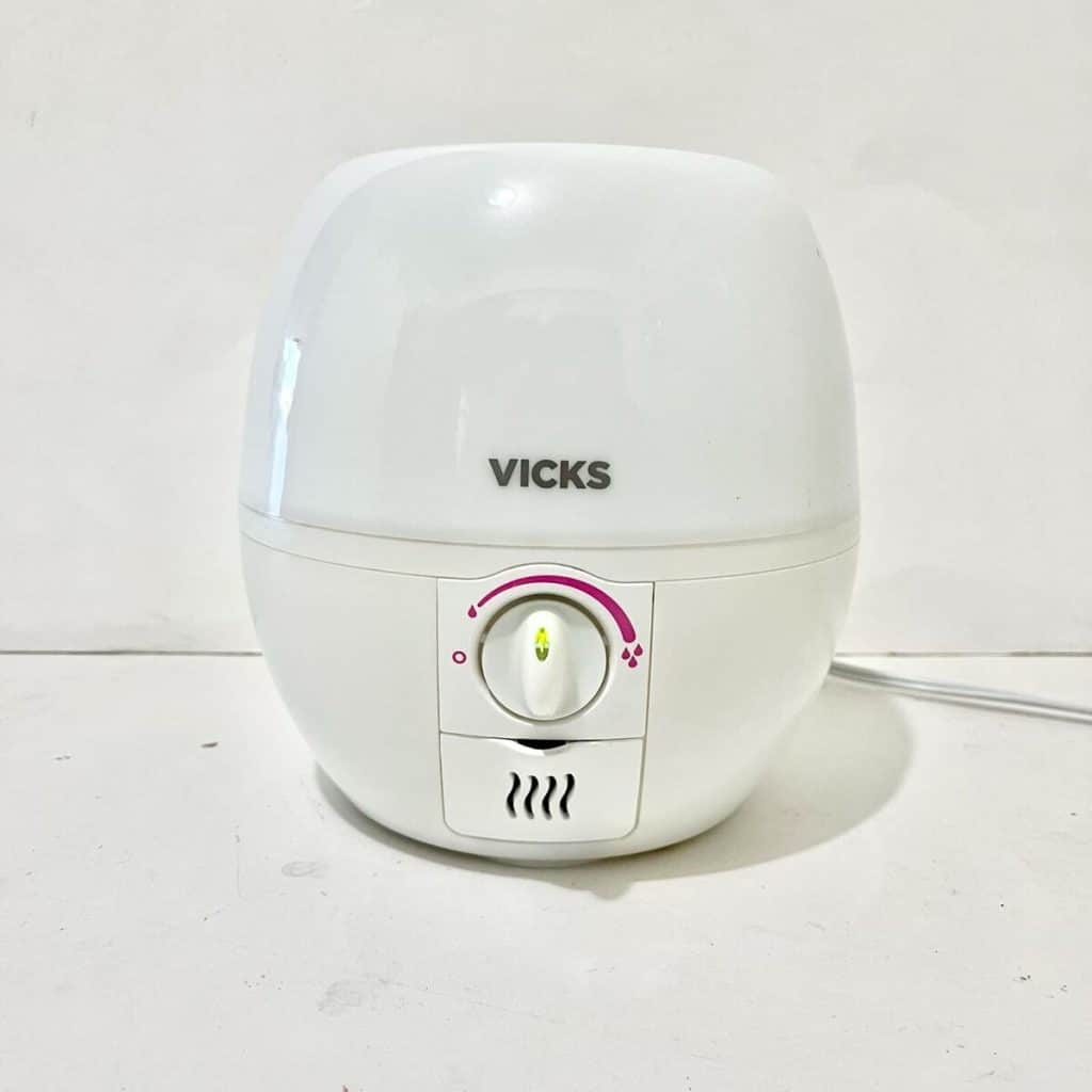 Vicks in SleepyTime Humidifier placed on a surface