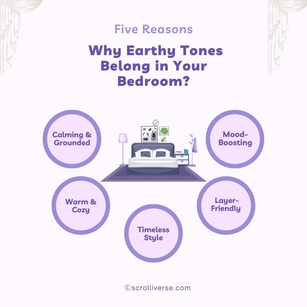 A graphical representation of the good things about earthy tone decor