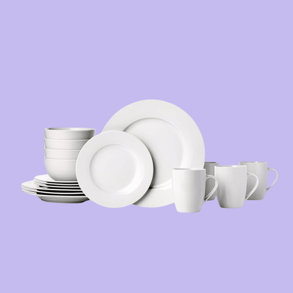 Amazon Basics – Piece Porcelain Kitchen Dinnerware Set