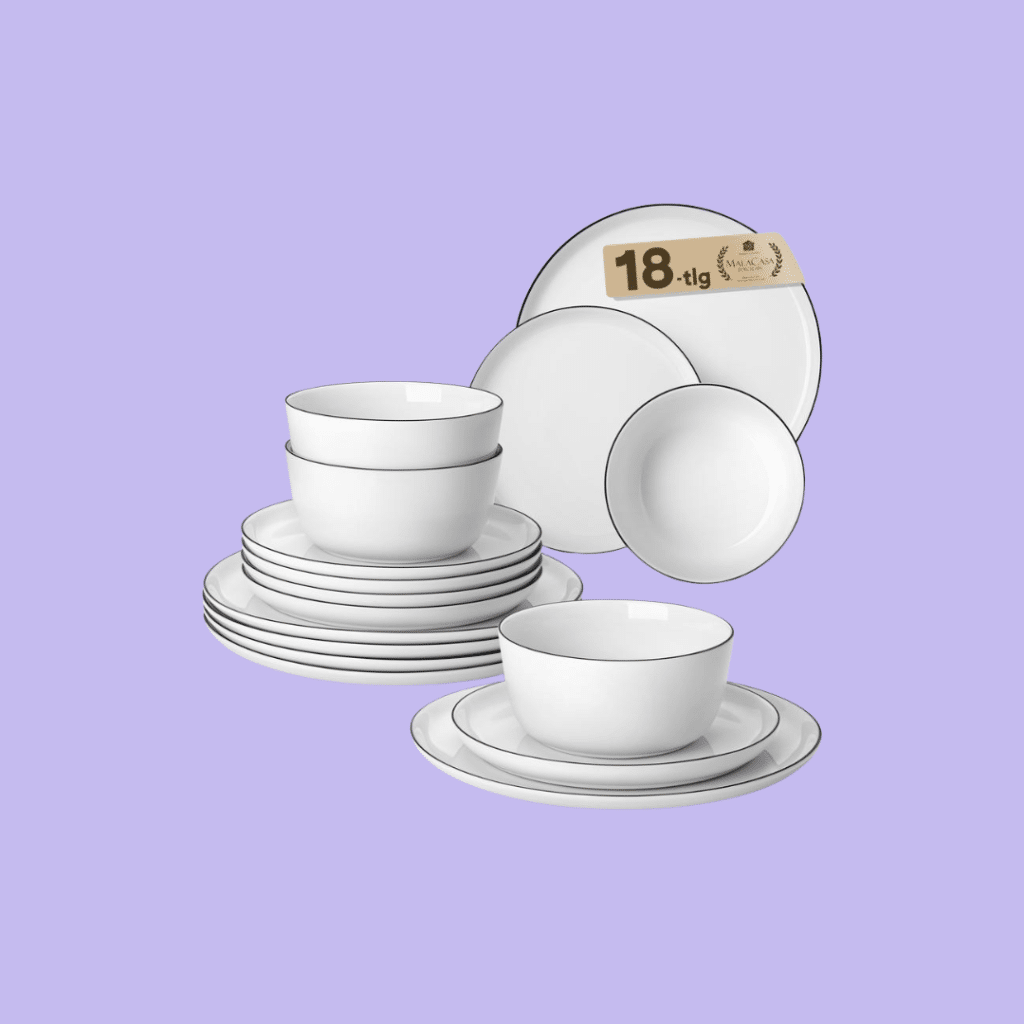 MALACASA LEXI – Piece Gourmet Porcelain Dinnerware Set
