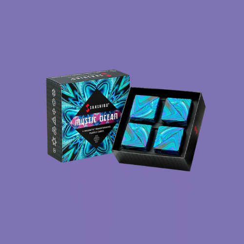 SHASHIBO Shape Shifting Box isolated on a purple background