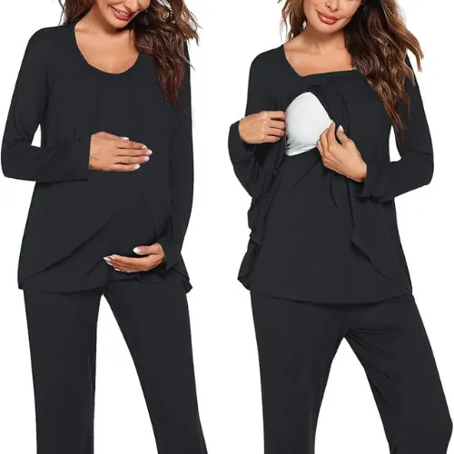 Ekouaer Maternity Nursing Sleepwear